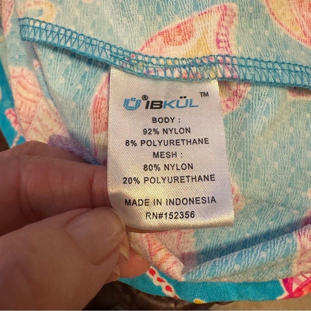 Ibkul Franny Turquoise Mock Neck Zip Up - Picture 5 of 7